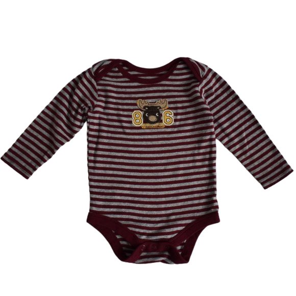 George Stripe Reindeer Bodysuit 6-12 Months - Picture 1 of 5